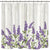 Riyidecor Lavender Vintage Shower Curtain Purple Flowers Floral Grunge Herbs Leaves Wood Background Decor Fabric Polyester Waterproof Fabric 72Wx72L Inch 12 Pack Plastic Hooks