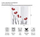 Riyidecor Red Flower Kitchen Curtains 55 x 39 Inch Floral Petals Rod Pocket Leaves Lines Geometrical Modern Woman Girl White Black Printed Living Room Bedroom Window Drapes Treatment Fabric 2 Panels