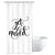 Riyidecor Fashion Get Naked Shower Curtain Black and White Plastic Hooks 7 Pack Concise Decor Set Polyester Waterproof Fabric 36x72 Inch for Bathroom