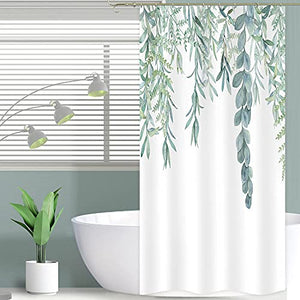 Green Leaves Stall Shower Curtain 39Wx72H