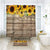 Riyidecor Rustic Sunflowers Shower Curtain Wooden Board Light Brown Yellow Country Spring Flowers Vintage Plant Kids Decor Fabric Nature Bathroom Polyester 72x72 Inch Include Plastic 12 Pack Hooks