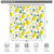 Riyidecor Lemon Shower Curtain 72Wx72H Inch Fresh Fruit Summer Bright Yellow Green Leaves Natural Botanical Tropical Flowers Floral Fabric Waterproof Home Bathtub Decor 12 Pack Plastic Hook