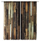 Riyidecor Rustic Wooden Barn Door Curtains Rod Pocket Wood Plank Brown Barnwood Western Country Style Lodge Farmhouse Printed Living Room Bedroom Window Drapes Treatment Fabric (2 Panels 52 x 84 Inch)