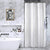 Riyidecor White Floral Damask Shower Curtain Panel 36W x 72H Inches Plastic Hooks 7 Pack Decor Fabric Bathroom Set Polyester Waterproof