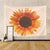 Riyidecor Rustic Orange Sunflower Tapestry 59Wx51H Inch Mandala Boho Flower Floral Spring Painting Girls Women Beauty Blossom Nature Rustic Art Background Wall Hanging Bedroom Living Room WW-FAJR