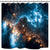 Riyidecor Galaxy Planet Shower Curtain Nebula Night Starry Sky Universe Space Fantasy Star Fabric Waterproof Home Bathtub Decor 12 Pack Plastic Hook 72x72 Inch