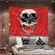 Riyidecor Skull Tapestry Wall Hanging 60Hx80W Inch Funny Red Backdrop Skeleton Theme Home Decor for Men Women Gothic Hippie Halloween Bohemian Terror Rock and Roll Bedroom Living Room Dorm