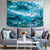 Riyidecor Ocean Tapestry 80Wx60H Inch Cute Calm Wave Sea Cool Water Nature Simple Aesthetic Blue White Art Wall Hanging Bedding Wall Art Decor Bathroom Fabric Home Dorm Living Room