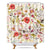 Riyidecor Pink Floral Shower Curtain Rose Flower Green Leaf Spring Shower Curtain Panel Polyester Waterproof Fabric 72x78 Inch Free Plastic Hooks 12-Pack