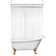Riyidecor Clear Clawfoot Tub All Around Shower Curtain 180x70 Inch Wrap Around Bathroom Shower Panel Set Extra Wide 32 Pack Shower Hooks Included Heavy Duty