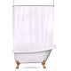 Riyidecor White All Around Shower Curtain 180x70 Inches with Magnets Clawfoot Tub PEVA Extra Wide Wrap Around Panel Set 32 Pack Shower Hooks Included Heavy Duty