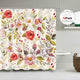 Riyidecor Pink Floral Shower Curtain Rose Flower Green Leaf Spring Shower Curtain Panel Polyester Waterproof Fabric 72x78 Inch Free Plastic Hooks 12-Pack