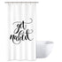 Riyidecor Fashion Get Naked Shower Curtain Black and White Plastic Hooks 7 Pack Concise Decor Set Polyester Waterproof Fabric 36x72 Inch for Bathroom