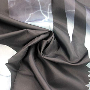 Riyidecor Wolf Silhouette Shower Curtain Black and White Howling Thunderstorm Moon Light Mystic Scary Scene Decor Fabric Bathroom Set Polyester Waterproof 72x72 Inch with Plastic Hooks 12 Pack