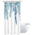 Riyidecor Blue Leaves Shower Curtain 36Wx72H Inches Watercolor Spring Botanical Plant Branch Bouquet Fabric Waterproof Polyester with 7 Pack Plastic Hooks