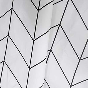 Riyidecor Clawfoot Tub Chevron Shower Curtain Bathtub All Wrap Around White Herringbone Round Polyester Fabric Wraparound Extra Wide Panel 180x70 Inch Set Waterproof with 32 Metal Hooks and Magnets