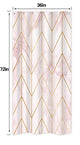 Riyidecor Stall Small Shower Curtain Half 36x72 Inch Pink Marble Geometric Chevron Herringbone Abstract Texture Chic Cool Luxurious Neutral Classy Aesthetic Bathroom Decor Fabric Polyester Waterproof