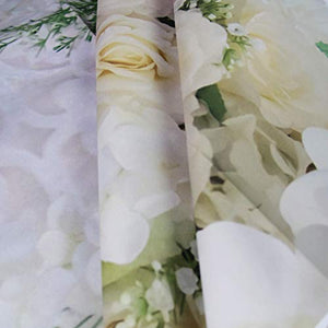 Riyidecor Bridal Floral Wall Backdrop Wedding 3D Rose 10x8 Feet Reception Ceremony Photography Background Photo Birthday Party Dessert Table Photo Shoot Backdrop Vinyl Cloth