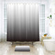 Riyidecor Extra Long Ombre Grey Shower Curtain 72Wx84H 12 Pack Metal Hooks Heavy Duty Modern Decor Fabric Polyester Waterproof Bathroom