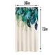 Riyidecor Stall Watercolor Peacock Feather Shower Curtain 36Wx72H Inch Teal Turquoise Floral Green Leaf Bathroom Home Decor Fabric Waterproof Bathtub 7 Pack Plastic Hook