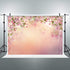 Riyidecor Peach Flowers Backdrop Fabric Polyester Pink Floral Wedding Blossom Photography Background 7WX5H Feet Art Wall Banner Newborn Decorations Birthday Festival Luau Event Props Photo Shoot Blush