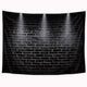Riyidecor Fabric Black Brick Tapestry Wall Hanging 80Wx60H Inch Gothic Art Stone Wall Dorm Decor for Men Women Modern Mandala Hippie Rock Print Neutral for Bedroom Living Room