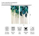 Riyidecor Watercolor Peacock Feather Curtains (2 Panels 42 x 63 Inch) Teal Blue Rod Pocket Turquoise Floral Green Leaf Rustic Art Printed Living Room Bedroom Window Drapes Treatment Fabric