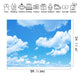 Riyidecor Polyester Fabric Cloud Backdrop White and Blue Scenery Clear Sky Photography Background Fresh 5Wx3H Feet Decoration Celebration Props Party Photo Shoot