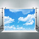 Riyidecor Polyester Fabric Cloud Backdrop White and Blue Scenery Clear Sky Photography Background Fresh 5Wx3H Feet Decoration Celebration Props Party Photo Shoot