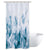 Riyideocr Abstract Watercolor Ombre Blue Shower Curtain 39WX72H Inch Modern Art Gradient Painting Decor Bathroom Set Fabric Polyester 7 Pack Plastic Shower Hooks