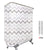 Riyidecor Clawfoot Tub Shower Curtain Panel 180x70 Inch All Wrap Around Grey White Chevron Polyester Fabric Set Extra Wide Waterproof with 32-Pack Metal Shower Hooks