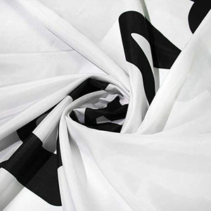 Riyidecor Fashion Get Naked Shower Curtain 72Wx84L Inch Extra Long 12 Pack Metal Hooks Included White and Black Cool Shower Curtain Panel Polyester Waterproof for Bathroom