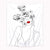 Riyidecor Floral Woman and Flowers Tapestry 51Wx59H Inches Girl Black White Red Lips Outline Line Sketch Blossom Modern Fashion Design Art Printed Home Decor Wall Hanging for Living Room Bedroom Dorm