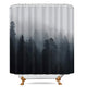 Riyidecor Fabric Forest Dark Mens Shower Curtain Set for Bathroom 72Wx72H Inch Nature Gothic Tree Winter Mountain Foggy Woodland Bath Curtain Outdoor Bathtub Accessories Art Decor 12 PCS Plastic Hook