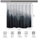 Riyidecor Fabric Forest Dark Mens Shower Curtain Set for Bathroom 72Wx72H Inch Nature Gothic Tree Winter Mountain Foggy Woodland Bath Curtain Outdoor Bathtub Accessories Art Decor 12 PCS Plastic Hook