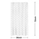 White Geometric Shower Curtain 36X72(SMALL)