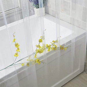 Riyidecor Clear Clawfoot Tub All Around Shower Curtain 180x70 Inch Wrap Around Bathroom Shower Panel Set Extra Wide 32 Pack Shower Hooks Included Heavy Duty