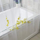Riyidecor Clear Clawfoot Tub All Around Shower Curtain 180x70 Inch Wrap Around Bathroom Shower Panel Set Extra Wide 32 Pack Shower Hooks Included Heavy Duty