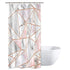Riyidecor Pink Marble Shower Curtain Geometric Gray Rose Gold Stripes 36Wx72H Inch Cracked Pattern Lines White Panel Realistic Art Printed Fabric Waterproof Bathtub Decor 7 Pack Plastic Hooks