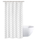 White Geometric Shower Curtain 36X72(SMALL)