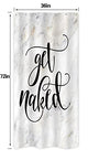 Riyidecor Small Stall Shower Curtain Marble Get Naked 36Wx72L Inch Light Yellow Texture Abstract Cool Funny Fashion Modern Unique Urban Trendy Aesthetic Polyester Waterproof Home Bathroom Decor Fabric