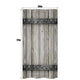Riyidecor Rustic Stall Barn Door Shower Curtain 36Wx72H Small Farmhouse Wooden Metal Texture Bathroom Decor Fabric Polyester Waterproof with 7 Pack Plastic Shower Hooks