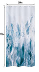 Riyideocr Abstract Watercolor Ombre Blue Shower Curtain 39WX72H Inch Modern Art Gradient Painting Decor Bathroom Set Fabric Polyester 7 Pack Plastic Shower Hooks