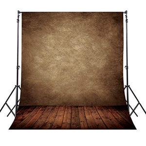 Riyidecor Brown Abstract Backdrop Rustic Old The Master Wood Floor 5Wx7H Feet Newborn Baby Photography Background Barn Decorations Birthday Celebration Props Photo Shoot Vinyl Cloth