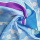 Riyidecor Mermaid Tail Shower Curtain Sea Fish Scales Bath Curtain Sea Sirens Fish Image Blue Pink Cartoon Castle Colorful Fair Tale Fabric Bathroom Decor Set with Hooks 72x72Inch