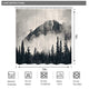 Riyidecor Forest Shower Curtain 72Wx78H Inch Metal Hooks 12 Pack National Parks Home Decor Smokey Mountain Tree Cliff Outdoor Idyllic Photo Art Decor Fabric Set