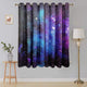 Riyidecor Outer Space Blackout Curtains Galaxy (2 Panels 29 x 63 Inch) Universe Blue Black Psychedelic Planet Nebula Starry Sky Living Room Bedroom Window Drapes Treatment Fabric