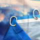 Riyidecor Ocean Beach Shower Curtain 72Wx72H Sunset Scenic Blue Sky Seaside Landscape Sand Decor Fabric Bathroom 12 Pack Plastic Shower Hooks