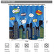 Riyidecor Superhero Shower Curtain Comic Kids Boys Avengers Marvel Cartoon 72x72 Inch Retro Fun Panel Buildings Cityscape City Cartoon Skyline Pop Creative Boom Bang Decor Fabric Polyester Waterproof