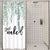 Riyidecor Green Leaves Get Naked Single Stall Shower Curtain 36Wx72H Inch Sage Bathroom Decor Watercolor Narrow Spring Botanical Plants Quotes Fabric Waterproof Home Bathtub Decor 7 Pack Plastic Hook